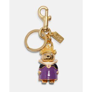 Disney X Coach Evil Queen Bear Bag Charm Key Chain Ring Fob CC345 NWT